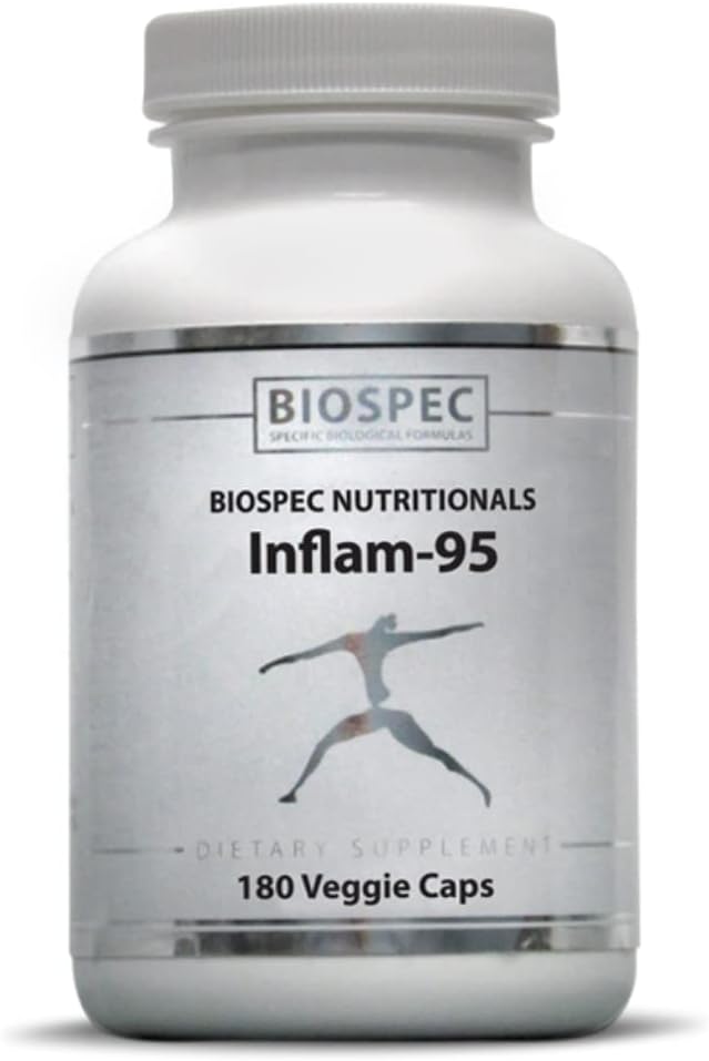 Inflam-95 - Ginger Root Extract 2,000 mg, Curcumin Root Extract, Boswellia Serrata Extract, Nettle Leaf Extract, Bioperine - Podpora Zdravá zápalová reakcia