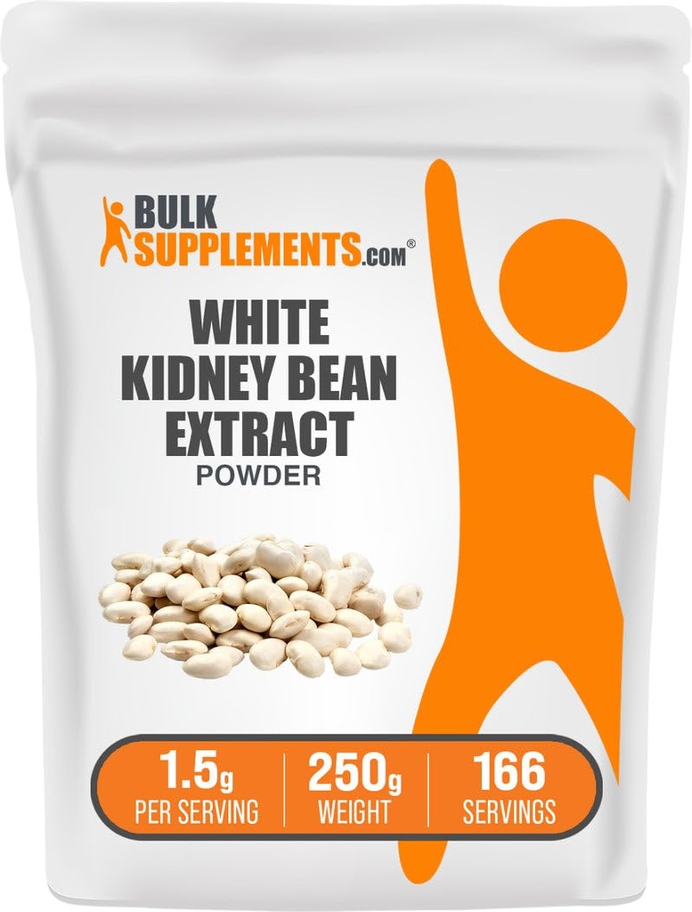 BulkSupplementments.com Biely extrakt z fazule obličkovej - prášok z fazule bielej - bylinné doplnky - bez lepidla, 1,5 g na porciu, 250g (8,8 oz) (pack of 1)