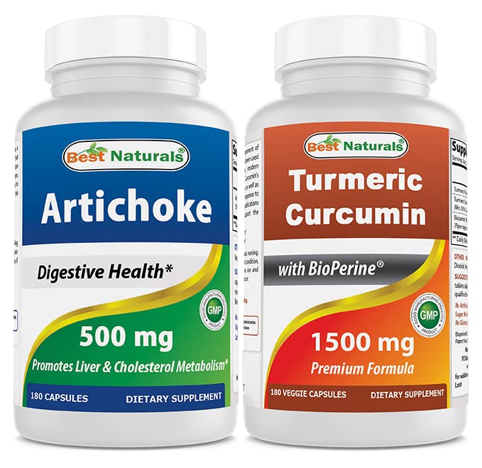 Artičoky extrakt 10000 mg & Turmeric Curcumin 1500mg/Serving s Bioperine