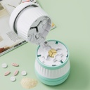 Pilulky Cutter - Pilulky splitter s nerezovou oceľovou čepeľou pre rezanie malých pilulky alebo veľké pilulky v jednej tretej, Pill Cutter 1/3, Vhodné pre rezanie vitamínov, tablety (1-3 zelená)