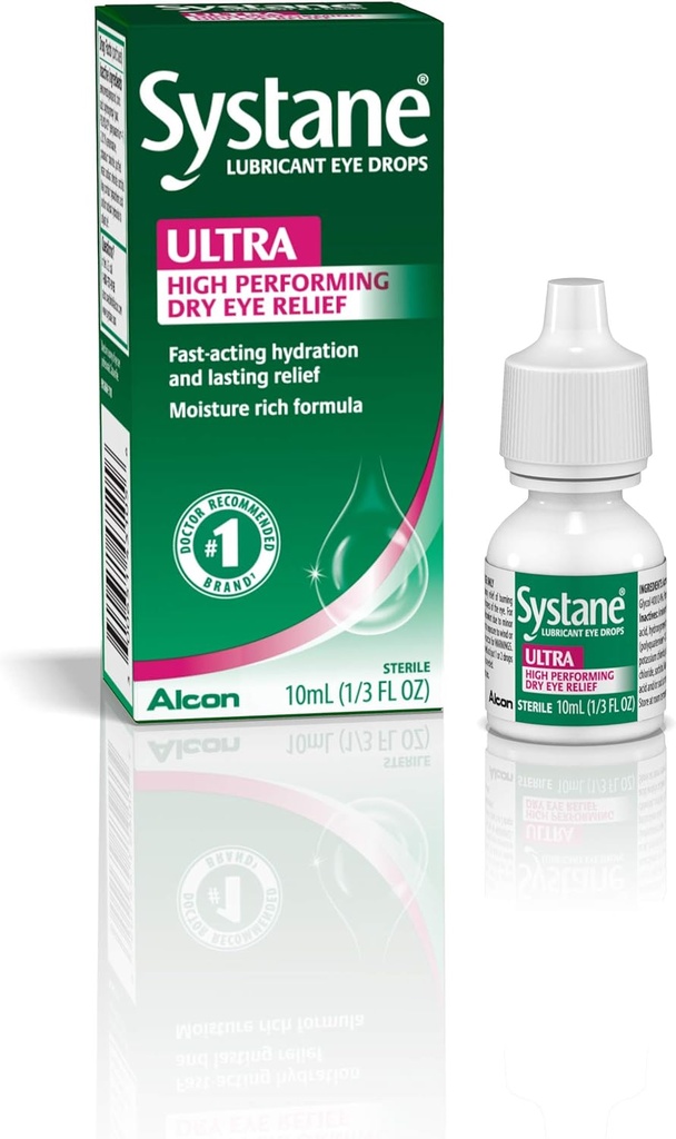 Systane Ultra Lubricant Očné kvapky, umelé slzy pre suché oko, jedno balenie, 10 ml