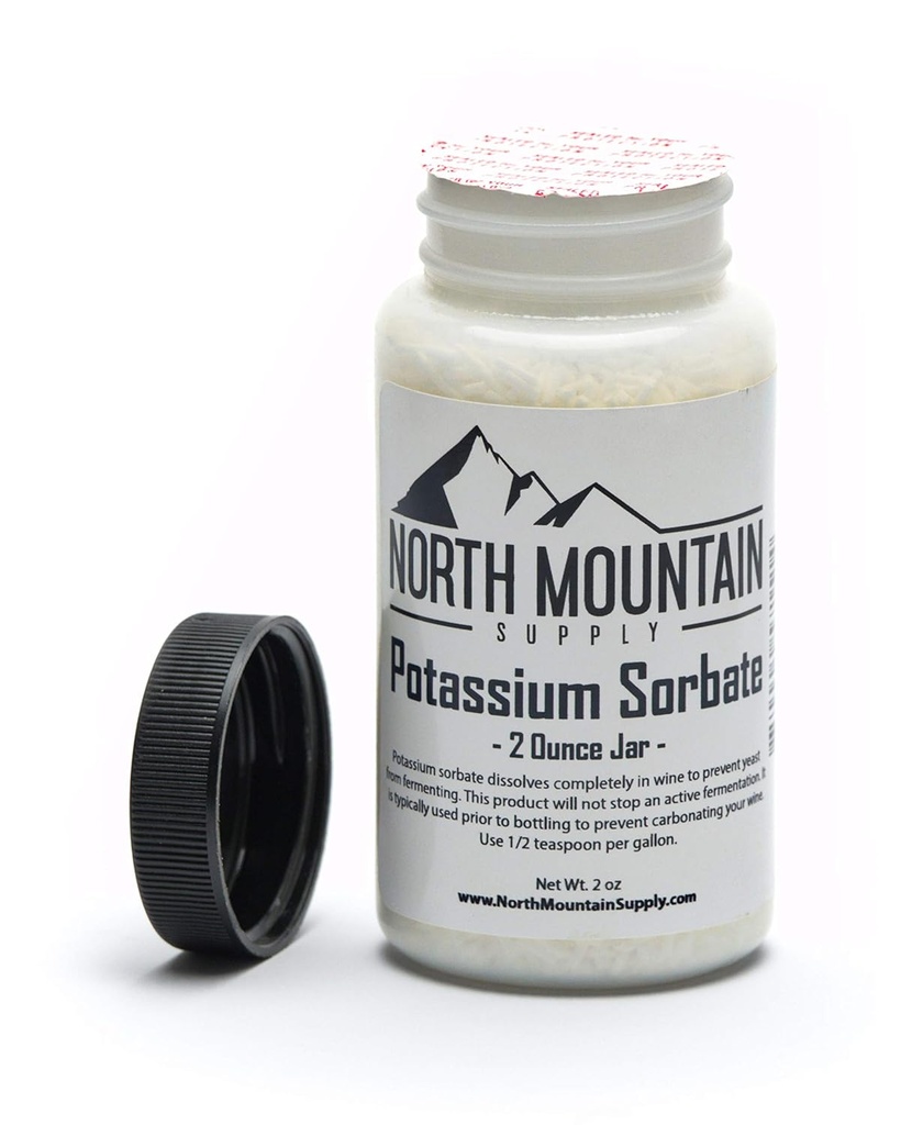 North Mountain Supply Food Grade Drasel Sorbate Stabilizer - 2 Ounce Jar (Pack of 2)