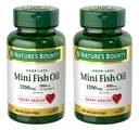 Nature's Bounty Mini Fish Oil Softgels 1290 mg, Omega-3, podporuje zdravie srdca, Odor-Less, 90 Mini Coated Softgels - balenie 2