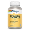 Solaray Draslík Asporotát Supplement, Electrolyte Balance & Heart Health Support, 100 Servings, 100 Kapsule