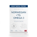 Norwegian rTG Omega 3 Fish Oil for Brain & Heart Boost, Triglycerid Fish Oil Omega 3 Supplements, 300 DHA 600 EPA Omega 3 Softgels Essential Mastné kyseliny pre oči, kožu a kĺby, 1200mg, 60 Servings