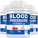 [3-Bottle Value Pack] dlhovekosť krvný tlak Formula - s 12+ prírodné byliny. Doplnková diétna podpora