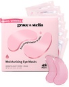 Grace & Stella Award Víťazstvo pod očnou maskou - Znížiť tmavé kruhy, opuchnuté oči, Undereye tašky, vrásky - Gél pod očami Patches - Dary pre priateľku - Vegan Cruelty-free Self Care (48 páry, ružové)