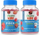 Životaschopný cukor bez preciotických vlákien deti + probiotické + prebiotické Fiber deti, Gumies Bundle - veľké ochutnávky, vitamínové doplnky, bez lepku, bez GMO, žuvacie Gummy