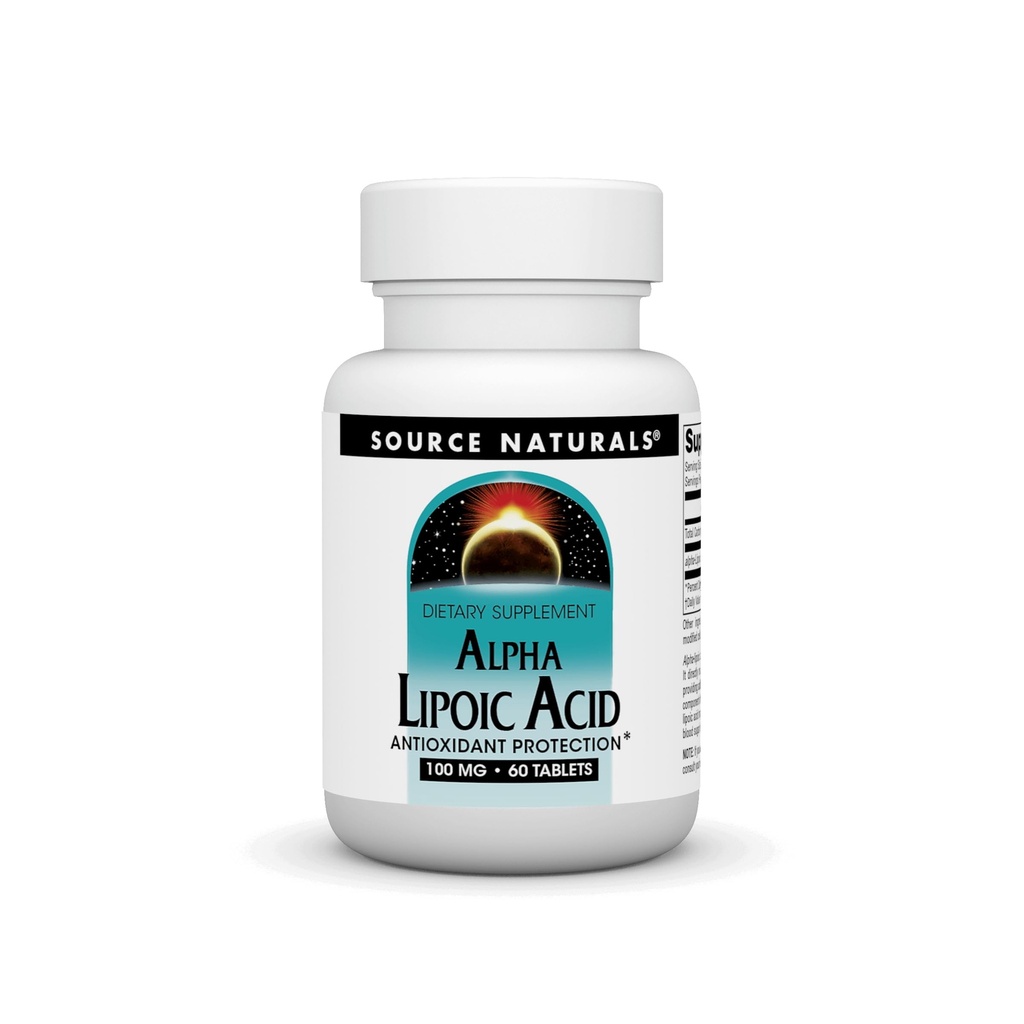 Zdroj Naturals Alpha Lipoic Acid Supports Healthy Sugar Metabolizmus, funkcia pečene & Energy Generation* - 100 mg - 60 tabliet