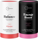 PREMAMA Prenatálna energia Boost & Hormone Balance Drink Mix Bundle, Stim Free Energy Pre PMS, Menopauza, Prenatálne, 28 Slúži