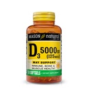 MASSON NATURAL Vitamin D3 125 μg (5000 IU), podporuje kosti, svalovinu a imunitné zdravie, z rybieho pečene oleja, 50 softgelov, balenie po 3