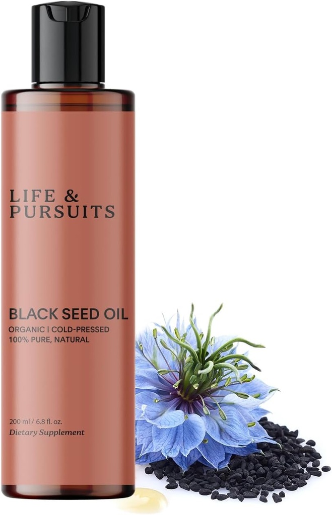 Život a prenasledovanie Organické Black Seed Oil (Kalonji) - 100% Pure, Natural, Cold Pressed 