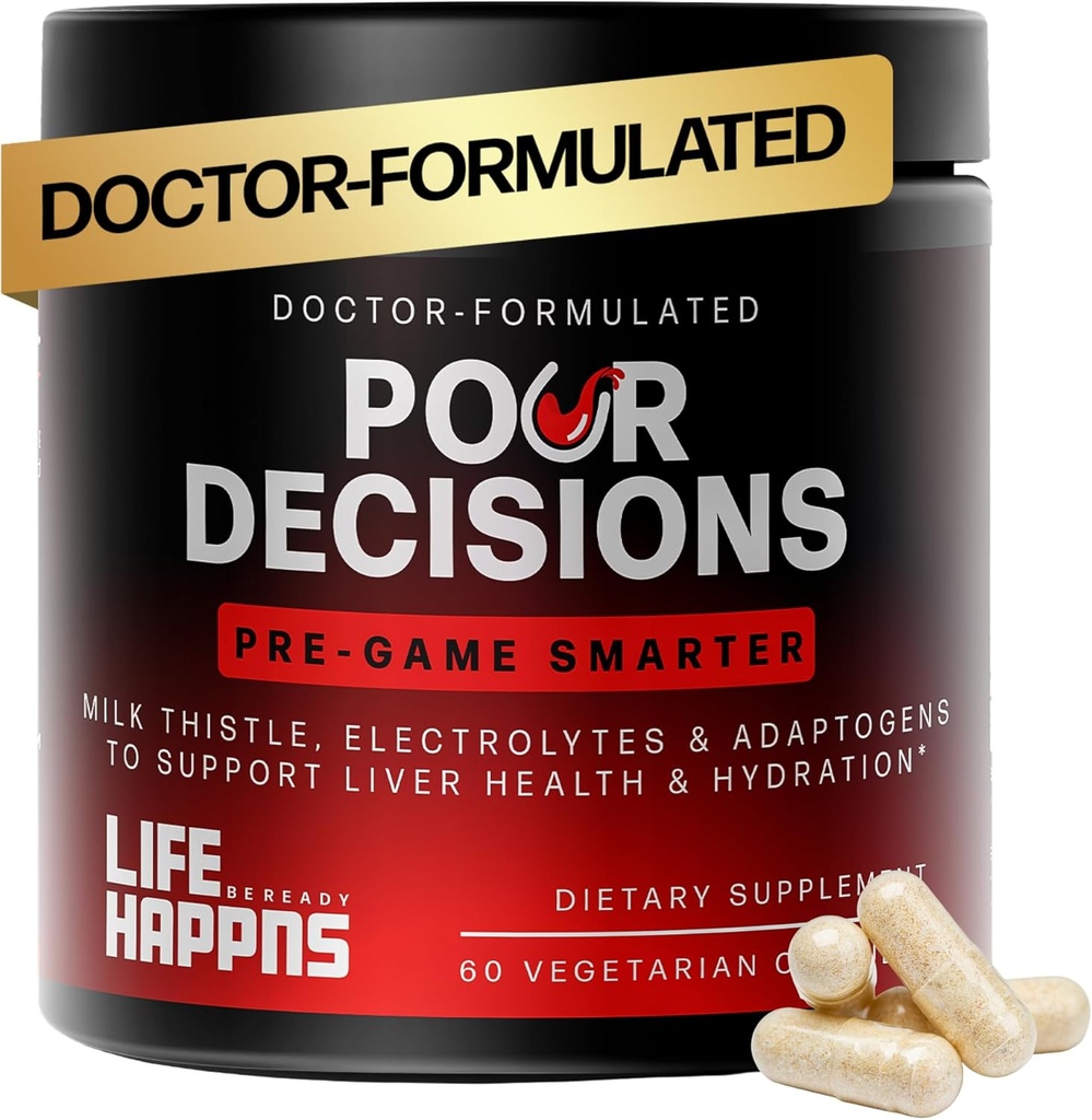 Život sa stane rozhodnutia Pečeň zdravotné doplnky s mliekom bodliak, vitamín B6, Elektrolyty - podporuje hydratáciu a zotavenie, 60 kapsúl