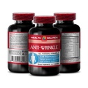 Vitamín E kolagén - ANTI-WRINKLE COMPLEX - Kožné minerály, Anti-aging prírodný vzorec, anti vrásky kapsuly na tvár, sérové anti vrásky, alfa kyselina lipová, anti vrásky pilulky pre ženy, 1B 60 Caps