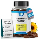 Slnečnicový lecitín 1200 mg, Mliečny tok, Soy-free & non-GMO podpora pre dojčenie mamičky odblokovať upchaté mlieko Ducts, mozog, Nerve & Pečeň zdravie, Fosfolipid-Rich pre matku 100 Softgel
