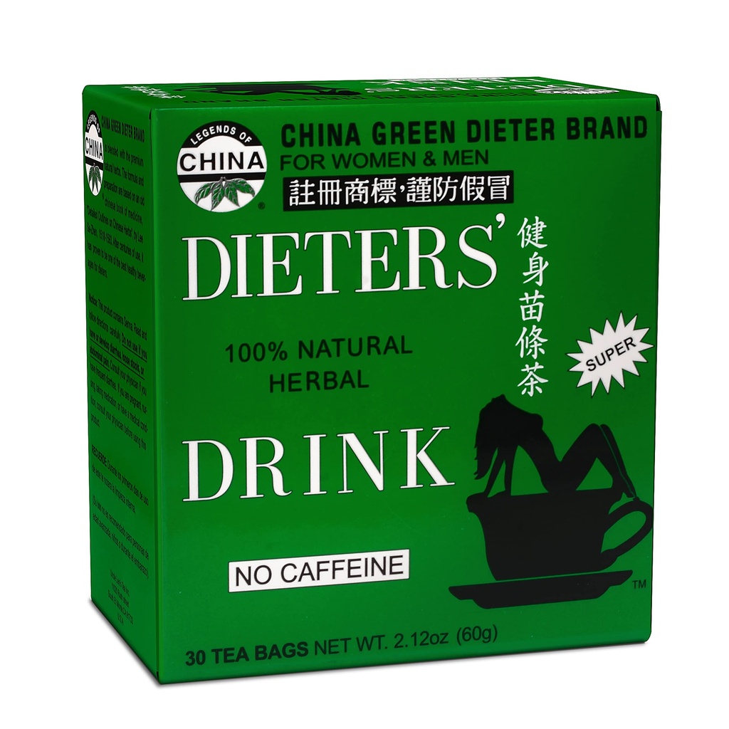 Uncle Lee's Tea China Green Dieters Tea Caffeine Free, 2,12 Oz, 30 Gróf