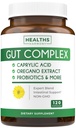 Candida Support (120 kapsúl) - Kyselina kaprylová, Oregano olej a probiotiká Pomoc udržať už normálne úrovne kvasiniek a Candida - Vegetariánska, non-GMO Intestinálne doplnok - Čistenie Gut (Žiadne tablety)
