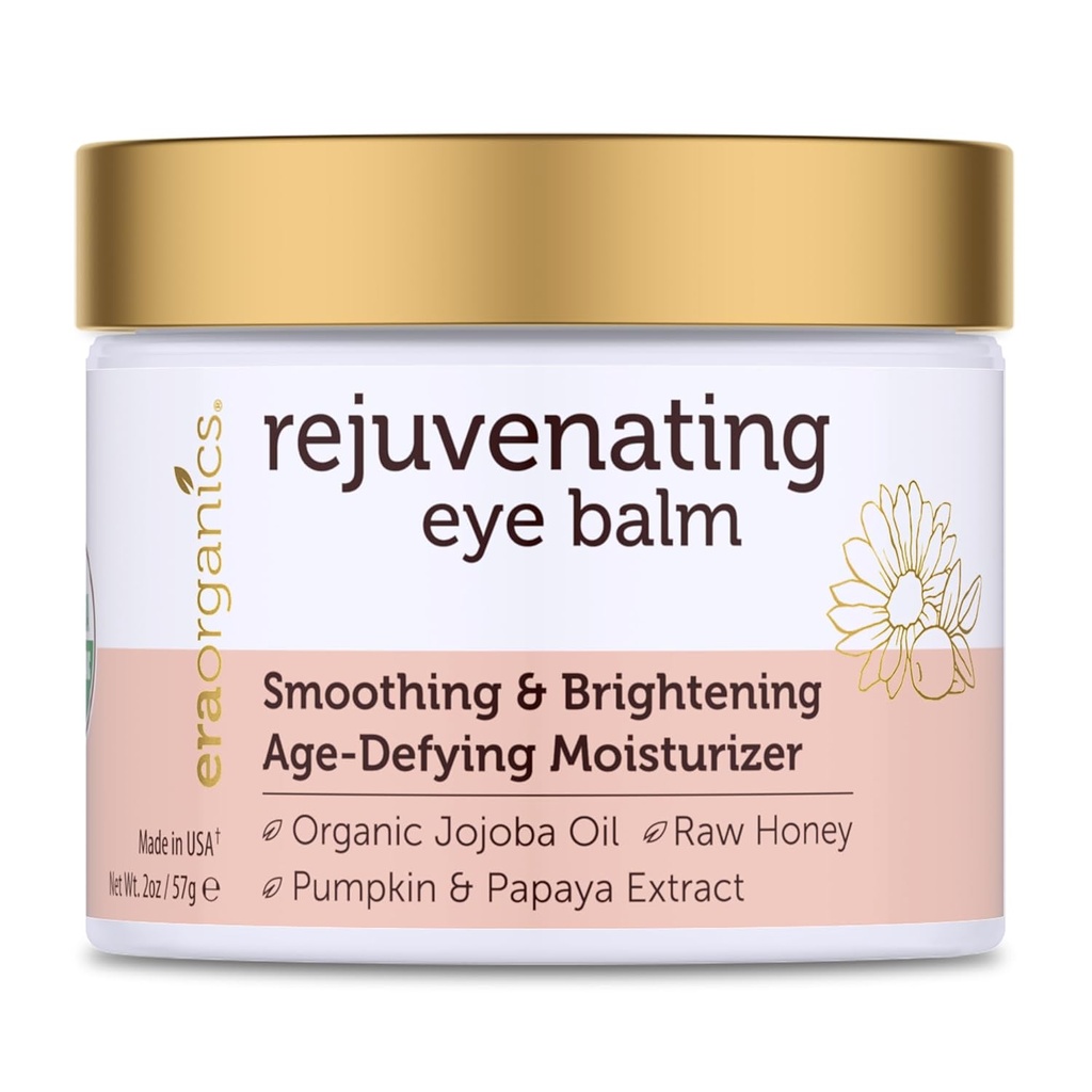 USDA Organic Eye Hydratačný krém - Omladzujúci a vyživujúci vek potláčajúci balzam - Prírodné zložky pre citlivé kože s jojobovým olejom, Arganový olej pre nadutie, jemné linky Plus viac