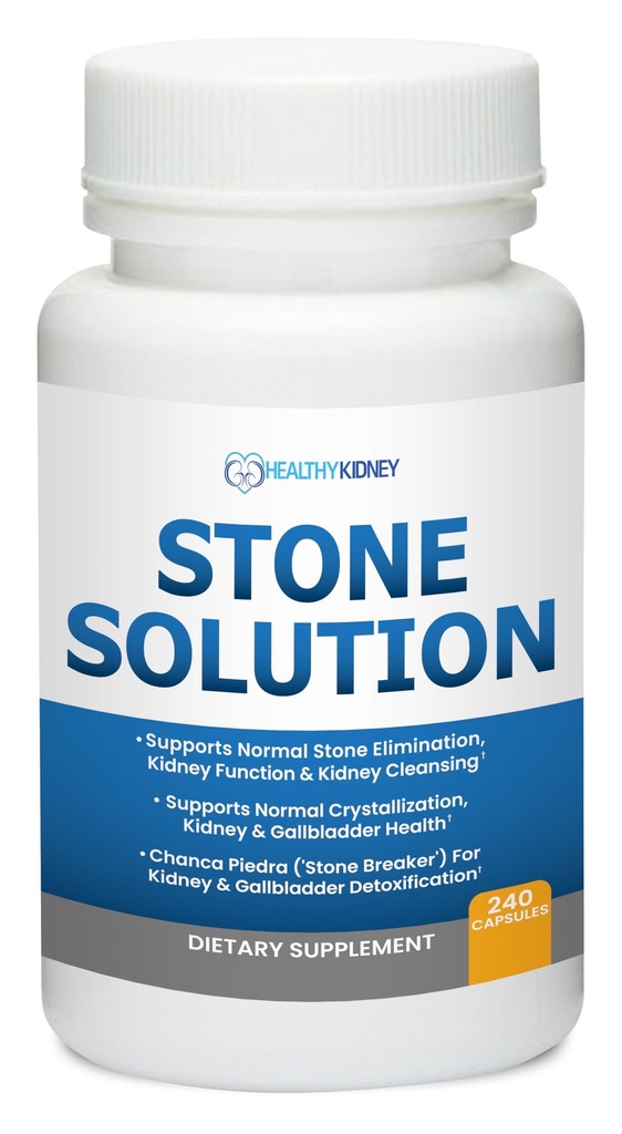 Stone Solution Kapsule- prírodný rozpúšťač, Obličkový kameň Podpora a obličky Čistič Chanca Piedra Kameň Breaker Žlčník Čistiť, Flush & stop recurrence, Stone Relief 60 Servings