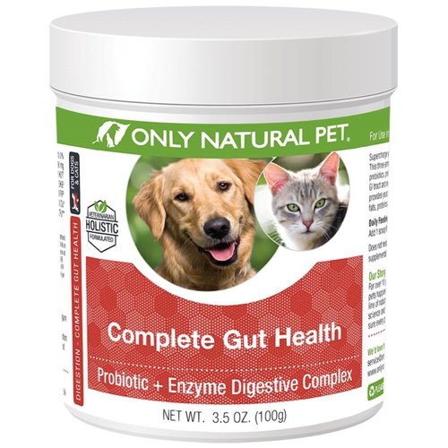 Len Natural Pet Complete Gut Health Complex - Probiotiká a tráviace Enzyme Supplement for Dogs & Cats - Podporuje zdravé trávenie, Imunitný systém, Nutrient Absorpcia - Made in USA -3,5oz Prášok