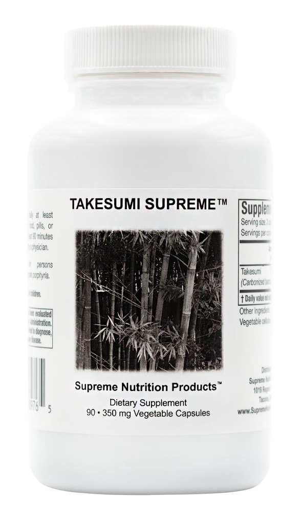 Supreme Nutrition Takesumi Supreme, 90 Pure Activated Bambus Charcoal Vegetariánske kapsuly