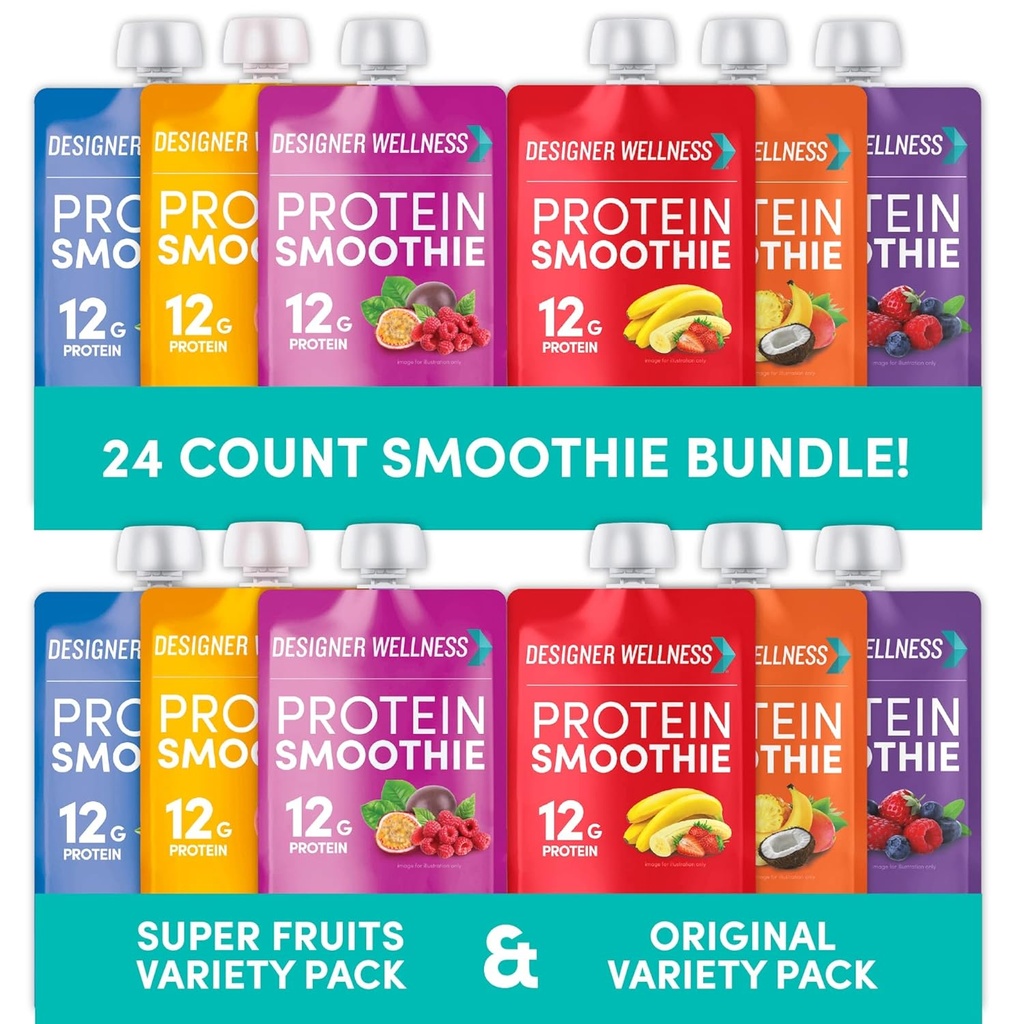 Designer Wellness Protein Smoothies Original Switch Stock & Super Fruits Switch Pack