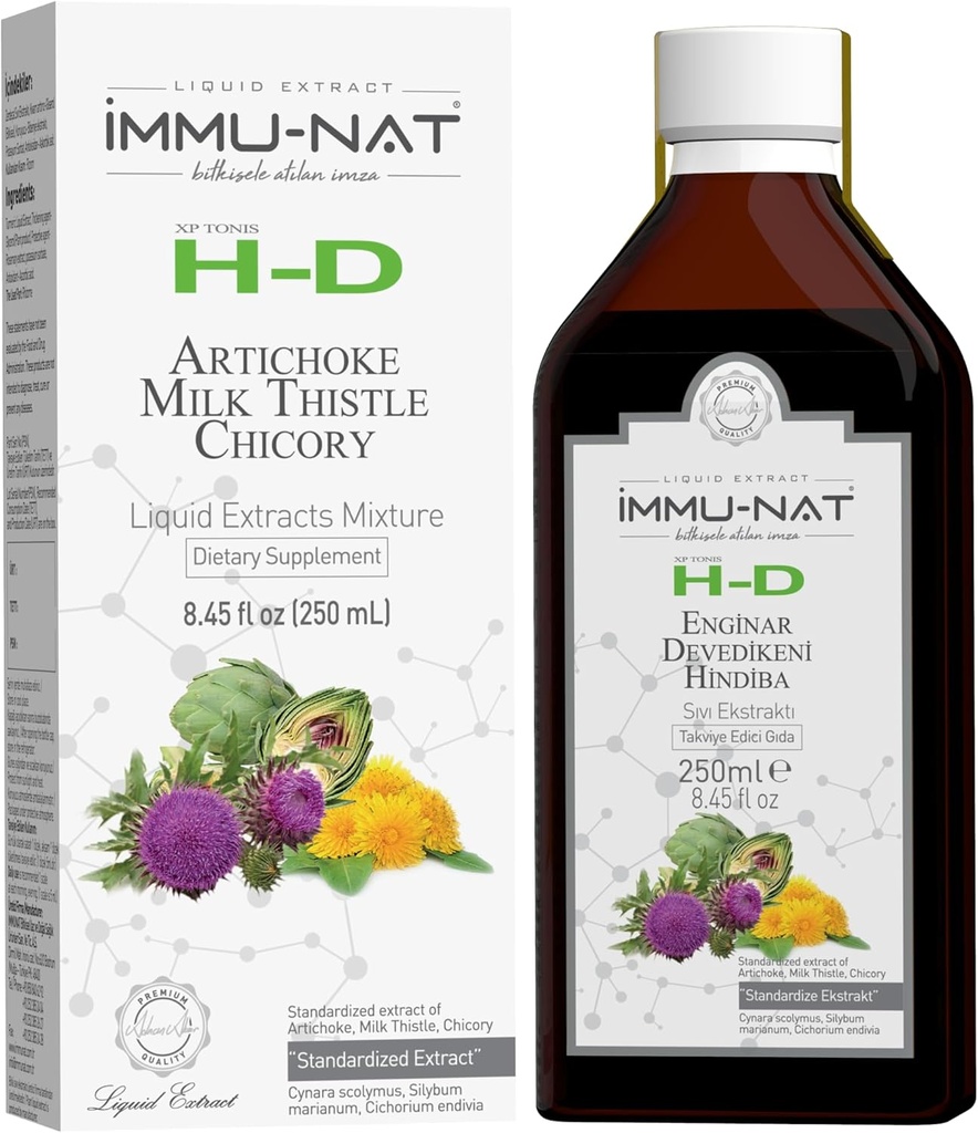 H-D bylinné pečeň Detox, Čistiť, a opravy Liquid Supplement - Podporuje Gut Zdravie a funkcie obličiek - Mliečna bodliak, Artičok, a Čakanka - Non-GMO (8.50oz)