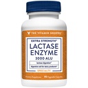 Extra sila Lactáza Enzyme a" Tráviaca pomoc a" 3000 ALU (90 Rastlinné kapsuly)