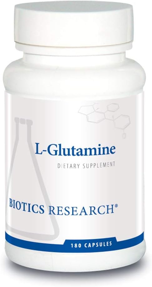 Biotika Výskum L glutamín, Gastrointestinálne zdravie, Gut Lining Podpora, Optimálna svalová podpora, Lean Muscle, Antioxidačná aktivita, Free Form Amino Acid. 180 kapsúl