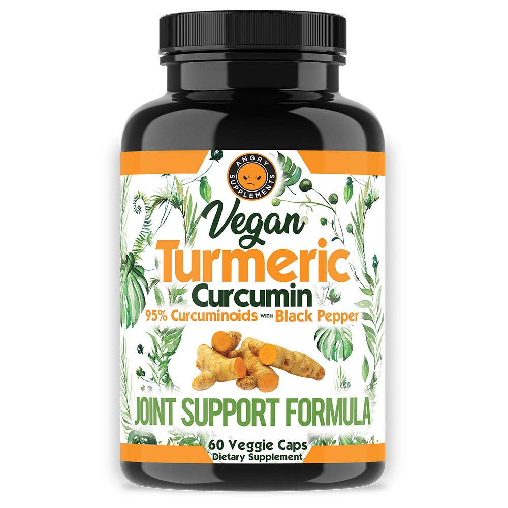 Vegan Turmeric Curcumin s Black Pepper Extract (60 Veggie Kapsule-2 Mesiac dodávky), 95% Curcuminoids - All Natural Powerful Antioxidant pre spoločnú podporu a úľavu (1-Bottle)