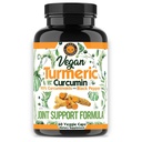 Vegan Turmeric Curcumin s Black Pepper Extract (60 Veggie Kapsule-2 Mesiac dodávky), 95% Curcuminoids - All Natural Powerful Antioxidant pre spoločnú podporu a úľavu (1-Bottle)