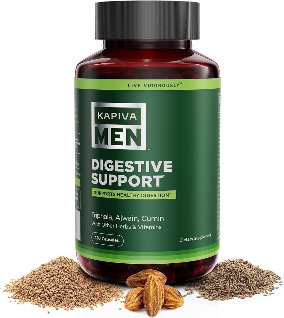 Tráviaca podpora Doplnok s Triphala, Ajwain, Cumin, a iné byliny a vitamíny, podporuje zdravý trávenie a zdravie Gut, 60 dní dodávky, 120 Kapsule