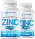 Puregen Labs Zinkový sulfát 220 mg Diétne doplnkové tablety - 100 grófov (balenie 2)