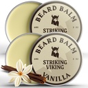 Striking Viking Brada Balzam pre mužov - Leave in Beard Conditioner - Styling Balm Vyrobené s prírodne odvodené Beard maslo, Argan & Jojobové oleje (2 Ounce (Stock of 2), Vanilla 2 balenie)