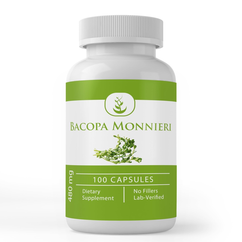 Pure Original Ingredients Bacopa Monnieri, (100 Kapsule) Always Pure, No Additives Or Fillers, Lab Overified