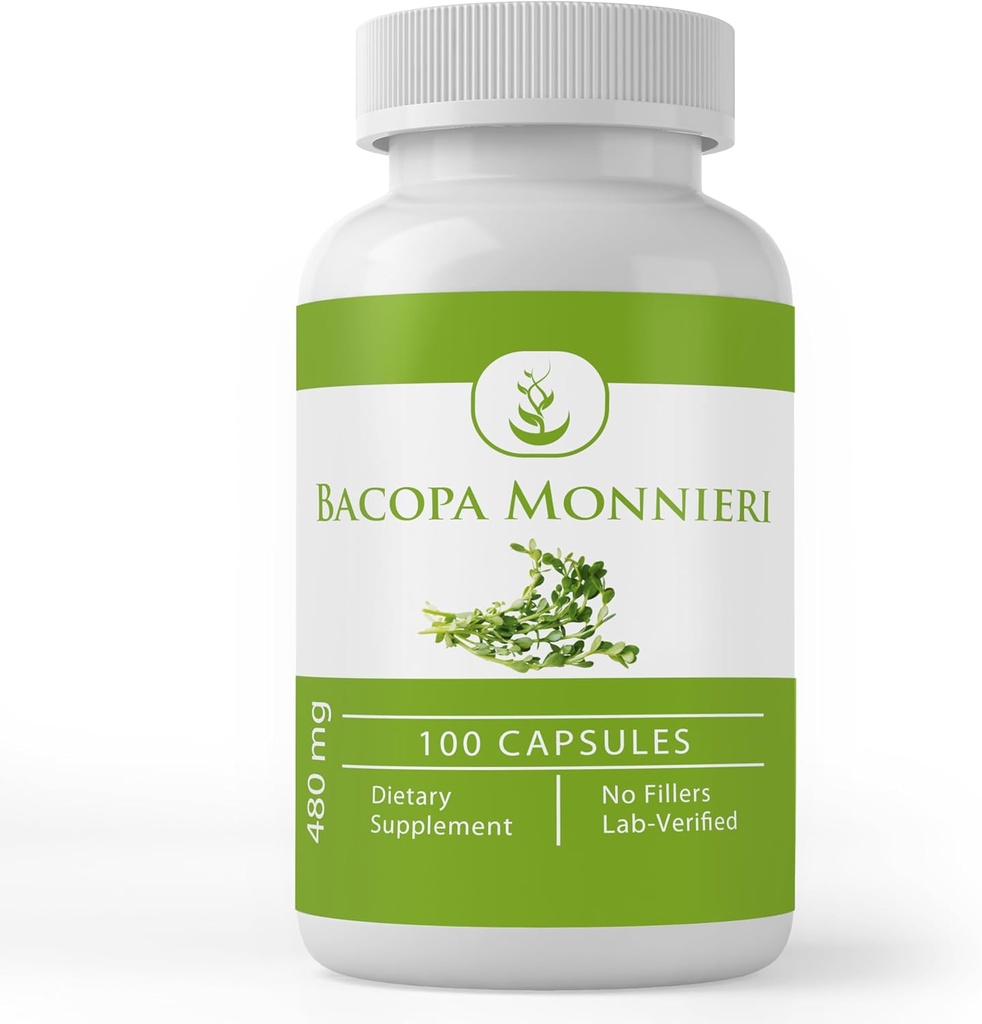 Pure Original Ingredients Bacopa Monnieri, (100 Kapsule) Always Pure, No Additives Or Fillers, Lab Overified