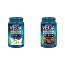 Vega Protein & Greens Bundle, Chocolate + Vanilla (25 Servings Each) - Plant Based Protein Powder, Keto-Friendly, Gluten Free, Non Dairy, Vegan, Non Soy, Non GMO, Bez laktózy