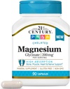 21st Century Magnézium Glycinate 200 mg Kapsule per Serving, 90 Počet
