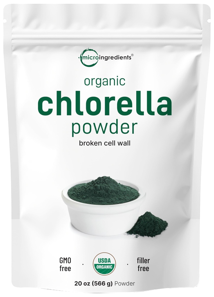 Micro Ingrediencie Organic Chlorella Powder, 20 Ounces 