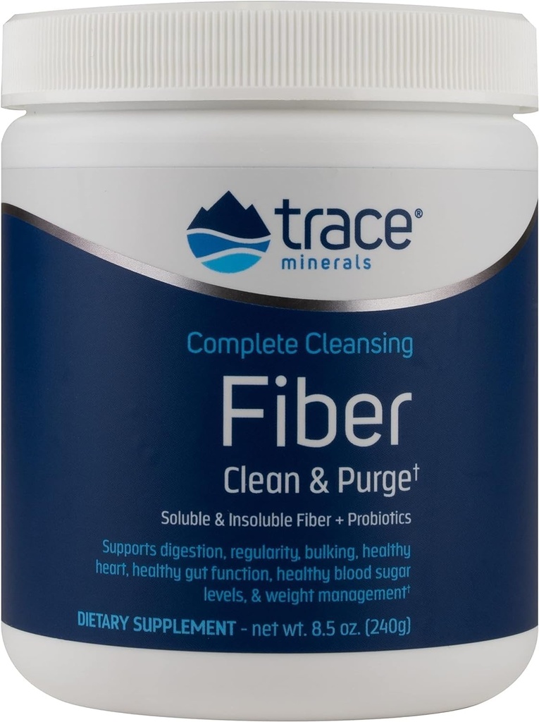 Stopové minerály Kompletné čistenie vlákien - Fiber Supplement for Gut Health Support - Drink Mix prášok na pomoc zdravé trávenie - Rozpustné a nerozpustné Fiber Formula s probiotikami - 8.5 oz (30 Servings)