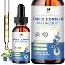 Magnézium Glycinate Tekuté kvapky Komplex Supplement with Taurate, Malate for Calm, Leg Cramps, Energy 