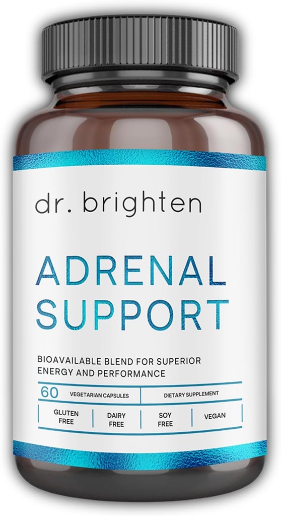 Dr. Brighten Adrenal Support - Dietary Supplement with Ashwagandha to Support Healthy Energy Levels and Stres Response