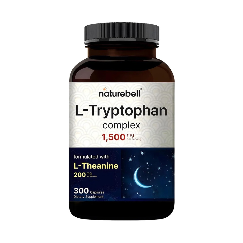NatureBell L Tryptophan 1300mg s L Theanine 200mg, 300 Kapsule 