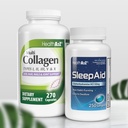HealthA2Z® Sleep & Rejuvenate Combo Sleep Aid 50mg Difenhydramine HCl (250 Softgels) Multi Collagen Pills, 1735 mg (270 Kapsuly kolagénu) 