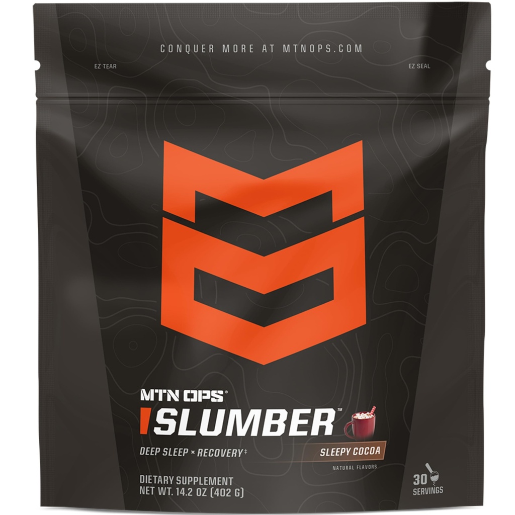 MTN OPS Sleep Aid for Muscle Recovery & Deep Sleep, Sleepy Cocoa Sleep Support Powder Drink Mix, 30 Servings
