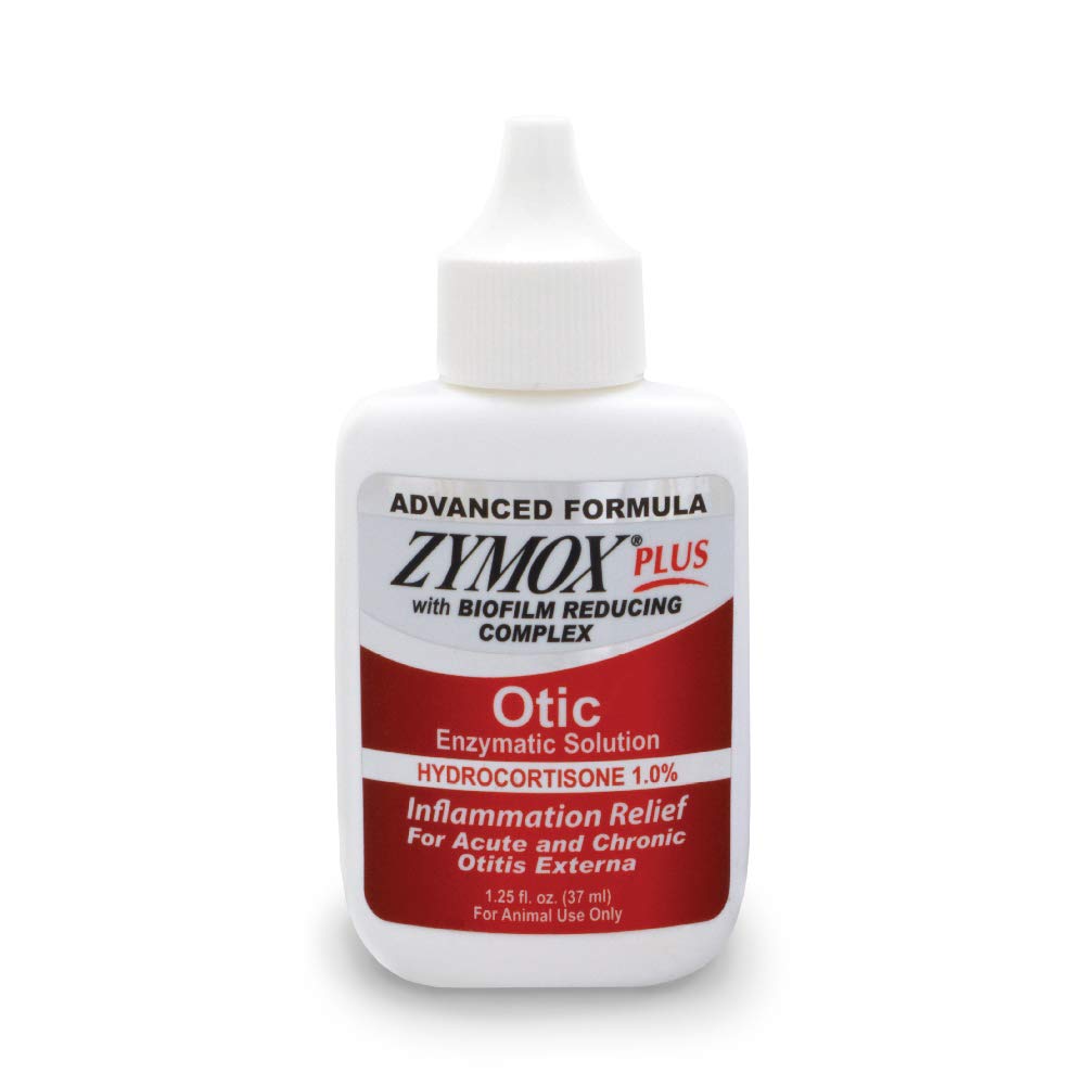 Zymox Advanced Formula Otic Plus Enzymatický Ušný roztok pre psy a mačky s 1% hydrokortizón, 1.25oz