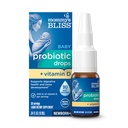 Momy's Bliss Baby Probiotic Drops + Vitamín D, podporuje trávivé zdravie a imunita, 400IU vitamín D pre zdravý vývoj kostí, novorodenci +, Ochutené, 0.34 Fl Oz (30 Servings)