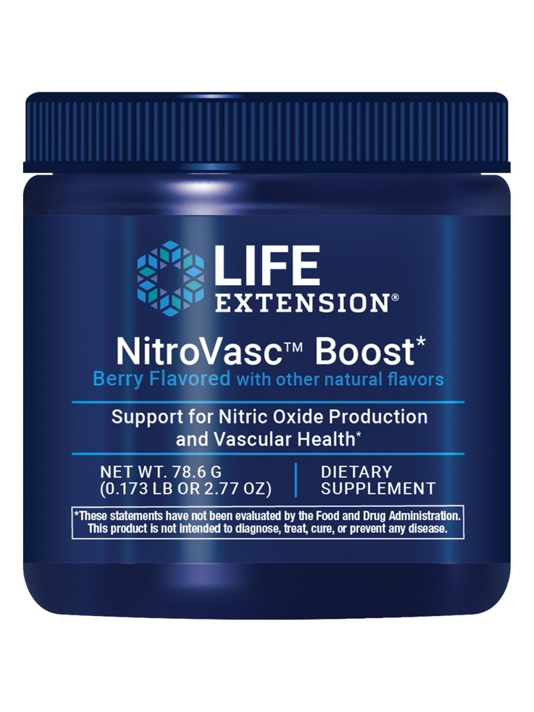 Predĺženie života NitroVasc Boost, Krvný prietok doplnok, Podpora oxidu dusnatého, Zdravie srdca, L-arginín, Gluten-free, non-GMO, Vegetarián, 1 odmerka, 30 Servisné