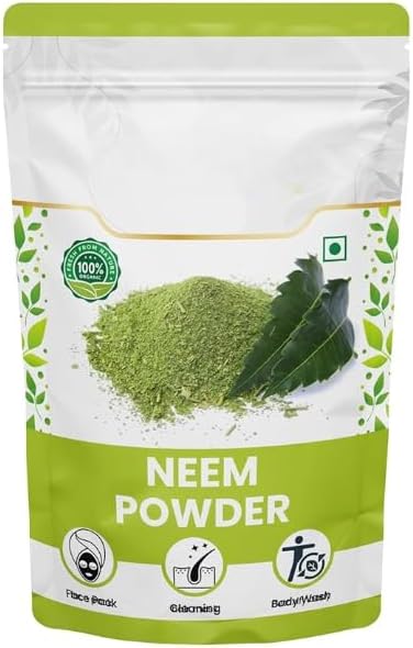 Organik Neem Powder, Pumples Skin Brightening Evens Skin Tone Beauty Food Grade Natural Herba -100 gm