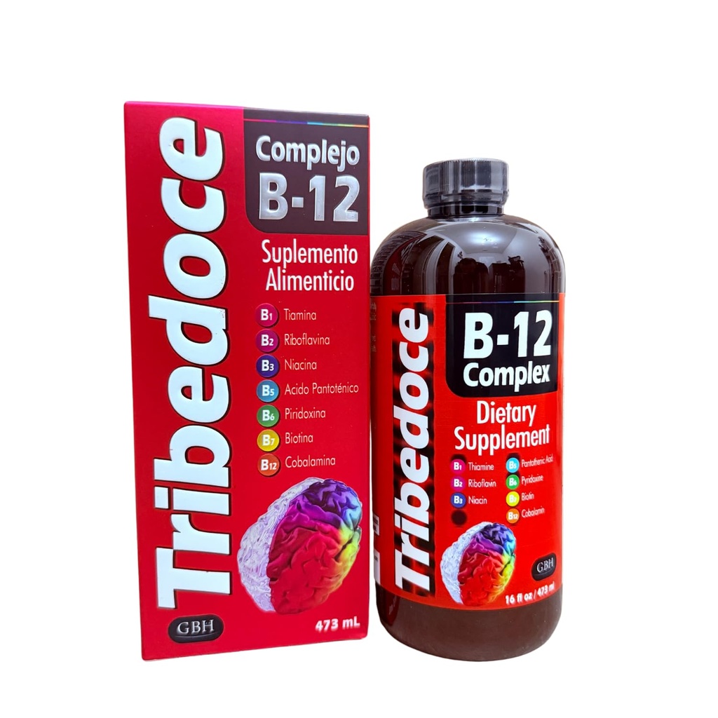 B-12 Complex Liquid Dietary Supplement - High Potency Vitamín B Complex s tiamínom, riboflavínom, Niacínom, kyselinou pantoténovou, pyridoxínom, biotínom a kobalamínom, non-GMO, bez lepidla, 16 fl oz